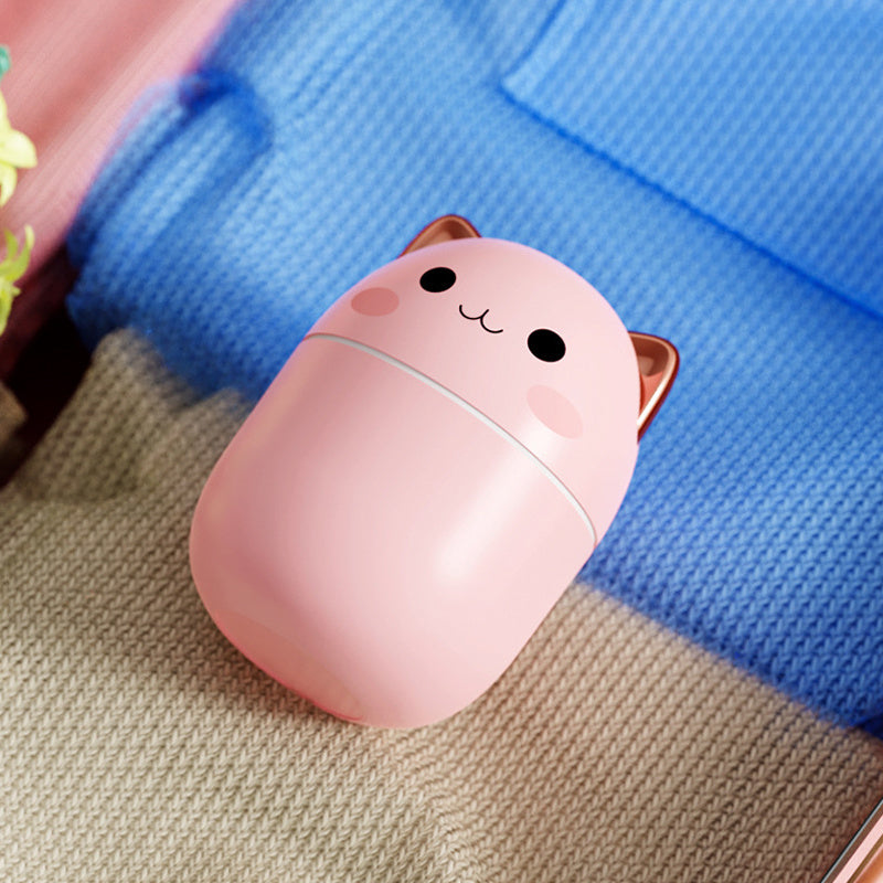 Cute Cat Air Humidifier – Portable Silent Mist Maker for Home & Office