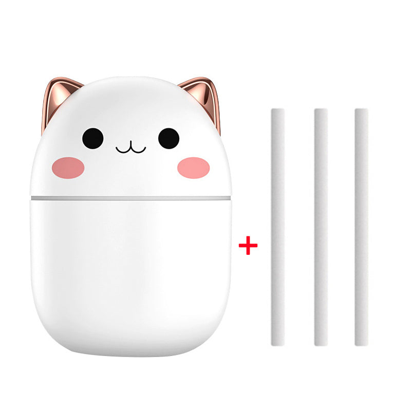 Cute Cat Air Humidifier – Portable Silent Mist Maker for Home & Office