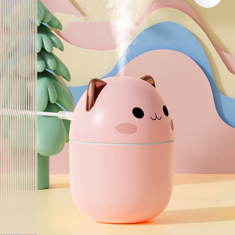 Cute Cat Air Humidifier – Portable Silent Mist Maker for Home & Office