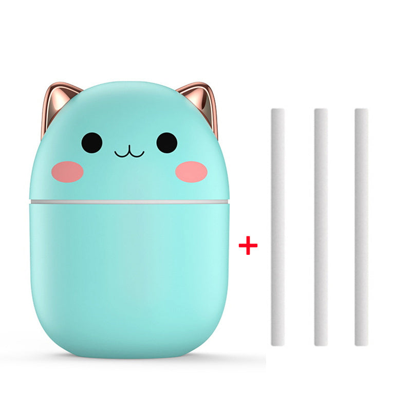 Cute Cat Air Humidifier – Portable Silent Mist Maker for Home & Office