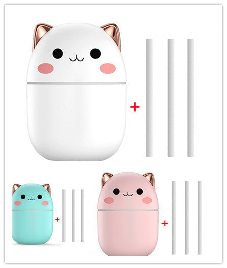 Cute Cat Air Humidifier – Portable Silent Mist Maker for Home & Office