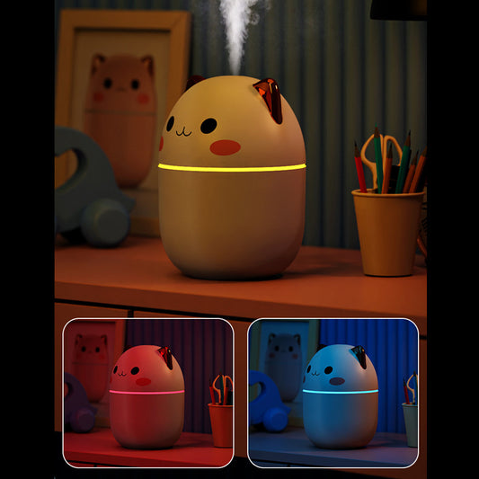 Cute Cat Air Humidifier – Portable Silent Mist Maker for Home & Office